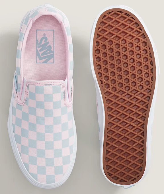 Vans - Classic Slip-On Shoes | Pastel Pink Pop (Checkerboard) - Image 3