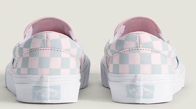 Vans - Classic Slip-On Shoes | Pastel Pink Pop (Checkerboard) - Image 4