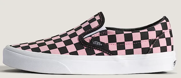 Vans - Classic Slip-On Shoes | Pink Black Pop (Checkerboard)