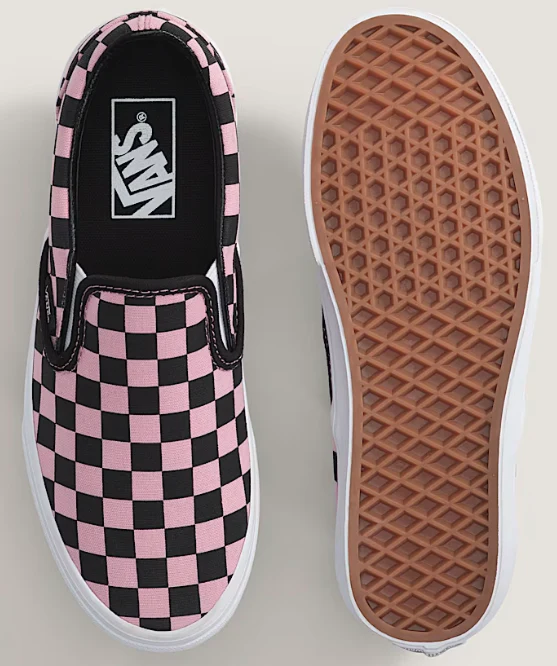 Vans - Classic Slip-On Shoes | Pink Black Pop (Checkerboard) - Image 3