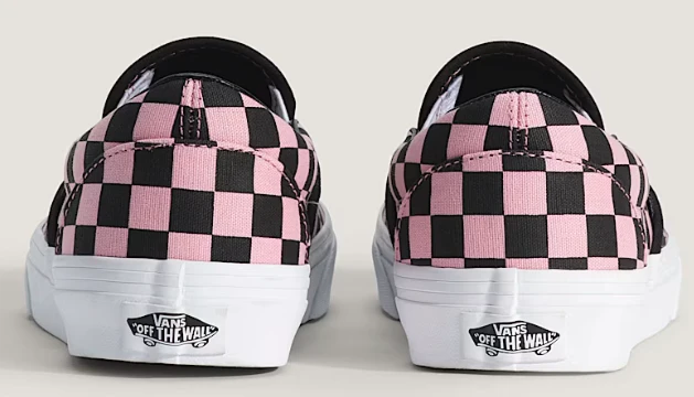 Vans - Classic Slip-On Shoes | Pink Black Pop (Checkerboard) - Image 4