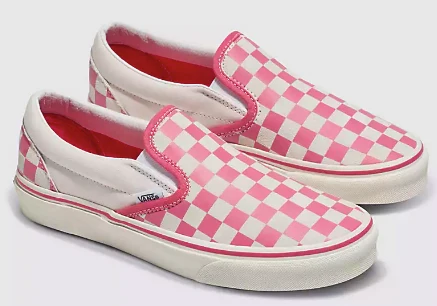 Vans - Classic Slip-On Shoes | Pink White (Checkerboard) - Image 2