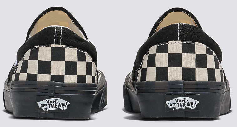 Vans - Classic Slip-On Shoes | White Black Black (Checkerboard) - Image 5