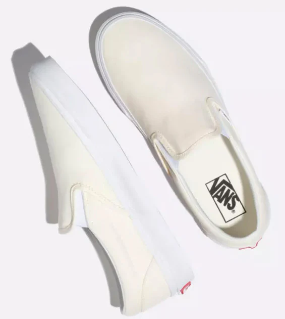 Vans - Classic Slip-On Shoes | White (Canvas) - Image 2