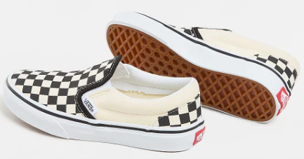 Vans - Kids Classic Slip-On Shoes | Black White (Checkerboard) - Image 2