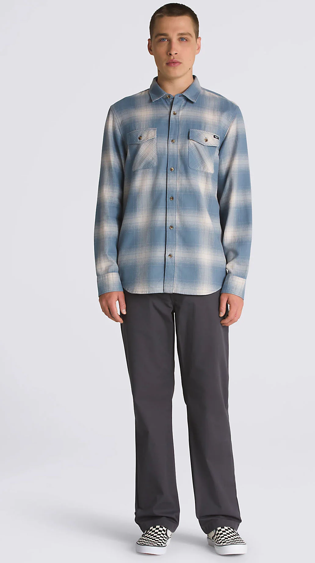 Vans - Monterey L/S Flannel Shirt | Blue Mirage - Image 3