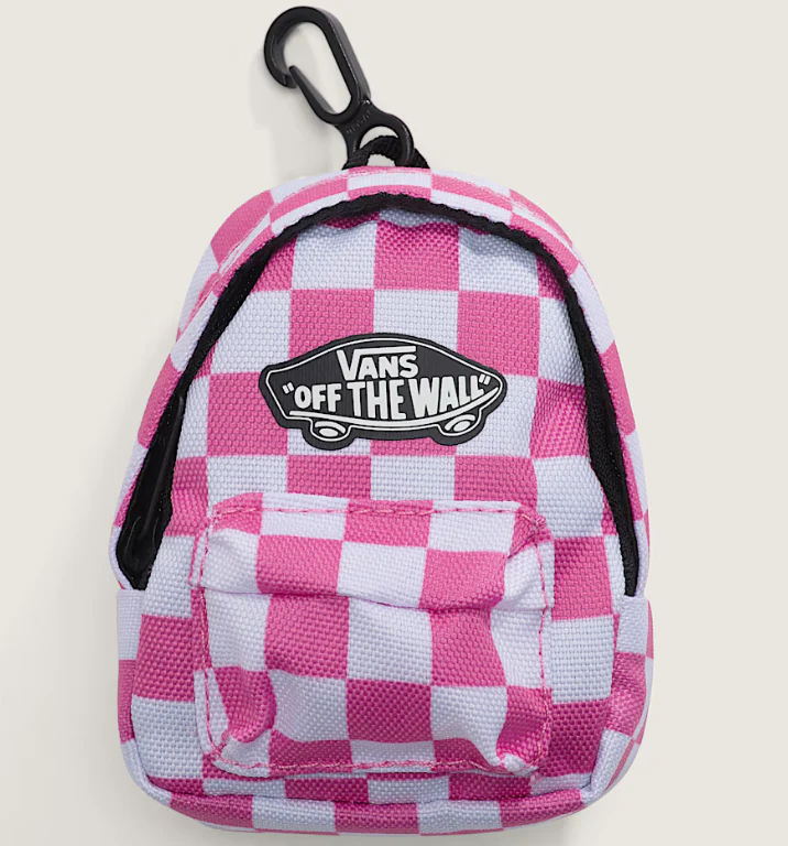Vans - Old Skool Micro Backpack Keychain | Pink Checkerboard