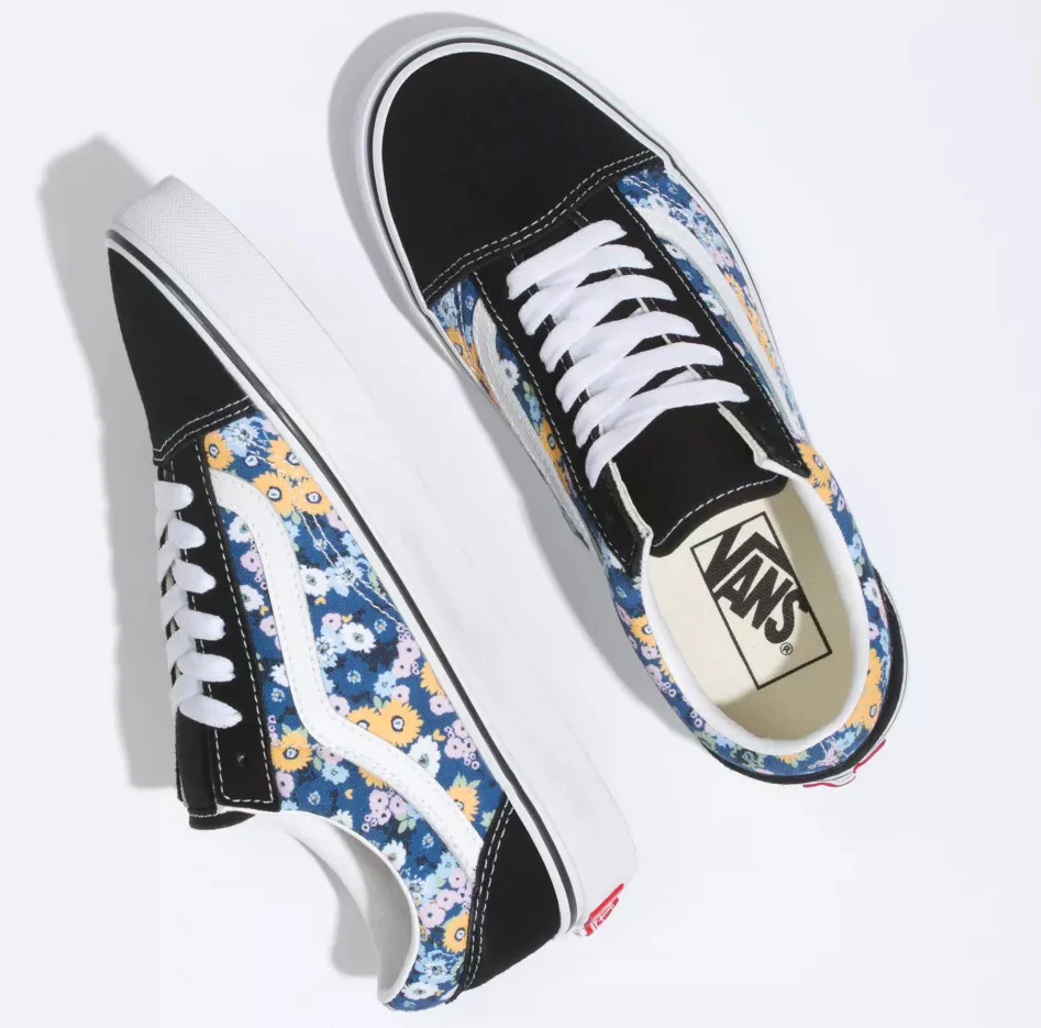 Vans - Old Skool Shoes | Black Multi (Floral) - Image 3