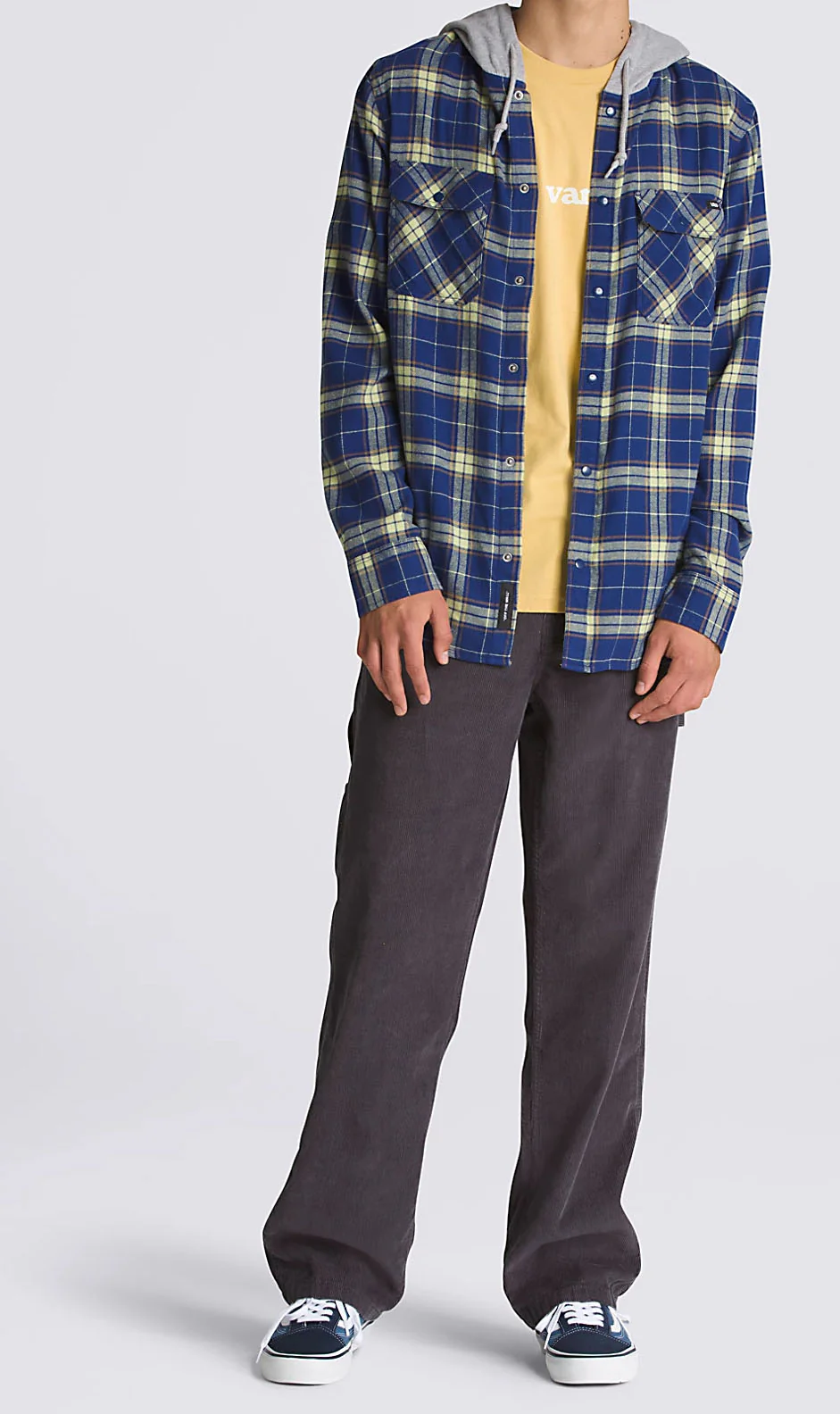 Vans - Parkway Hooded L/S Flannel | Blue Depths - Image 3