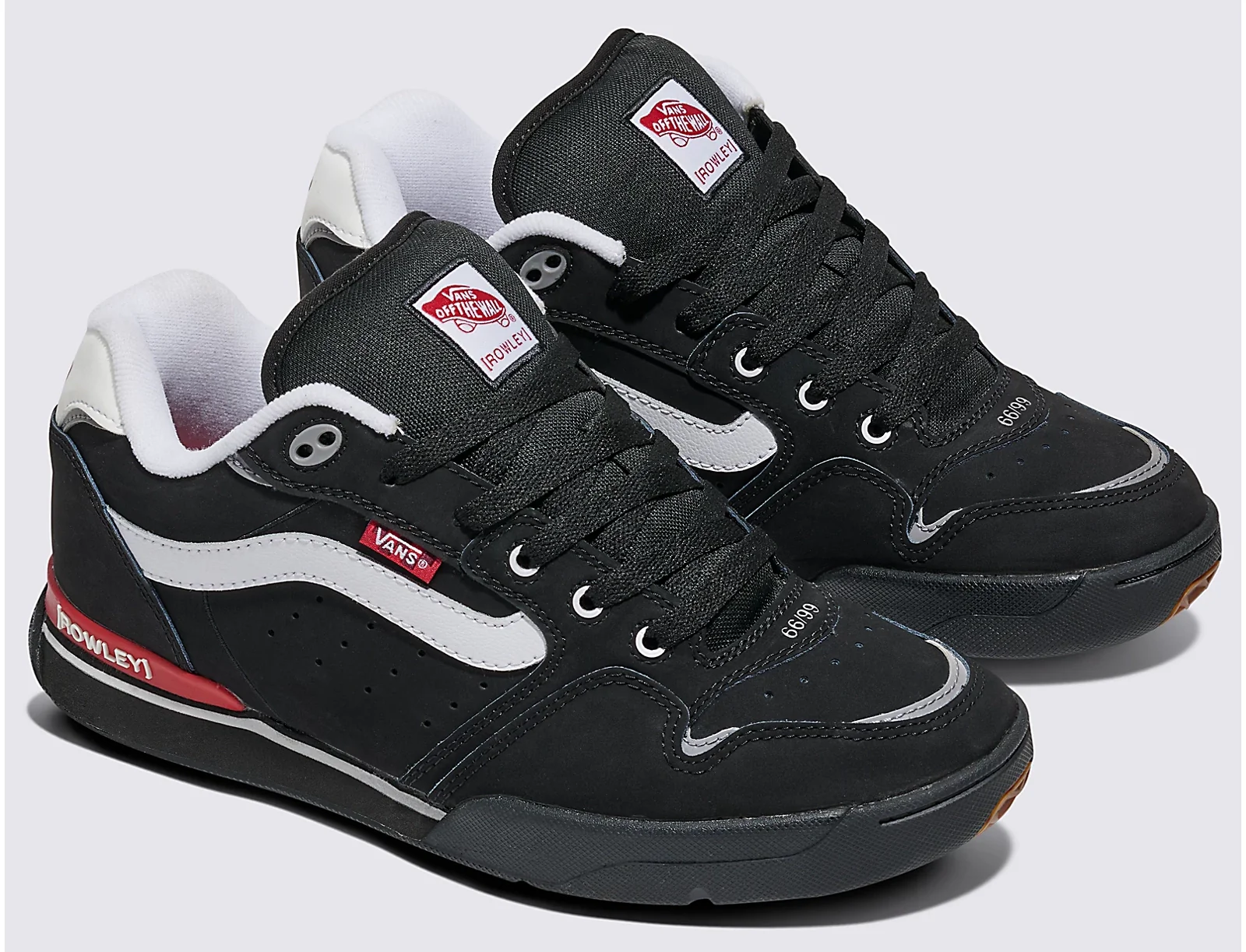 Vans - Rowley XLT Shoes | Black White Red - Image 3