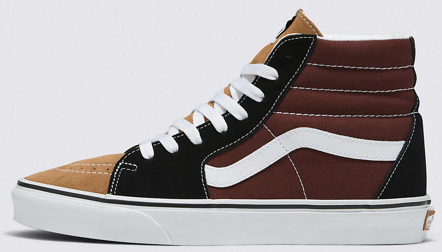 Vans - Sk8-Hi Shoes | Black Brown (Color Block) - Image 2