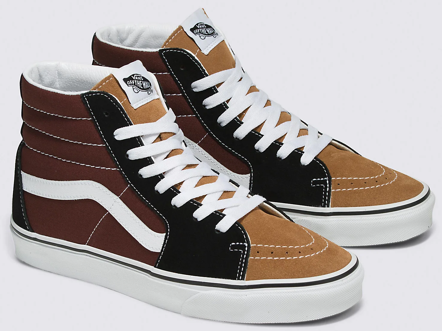 Vans - Sk8-Hi Shoes | Black Brown (Color Block) - Image 3
