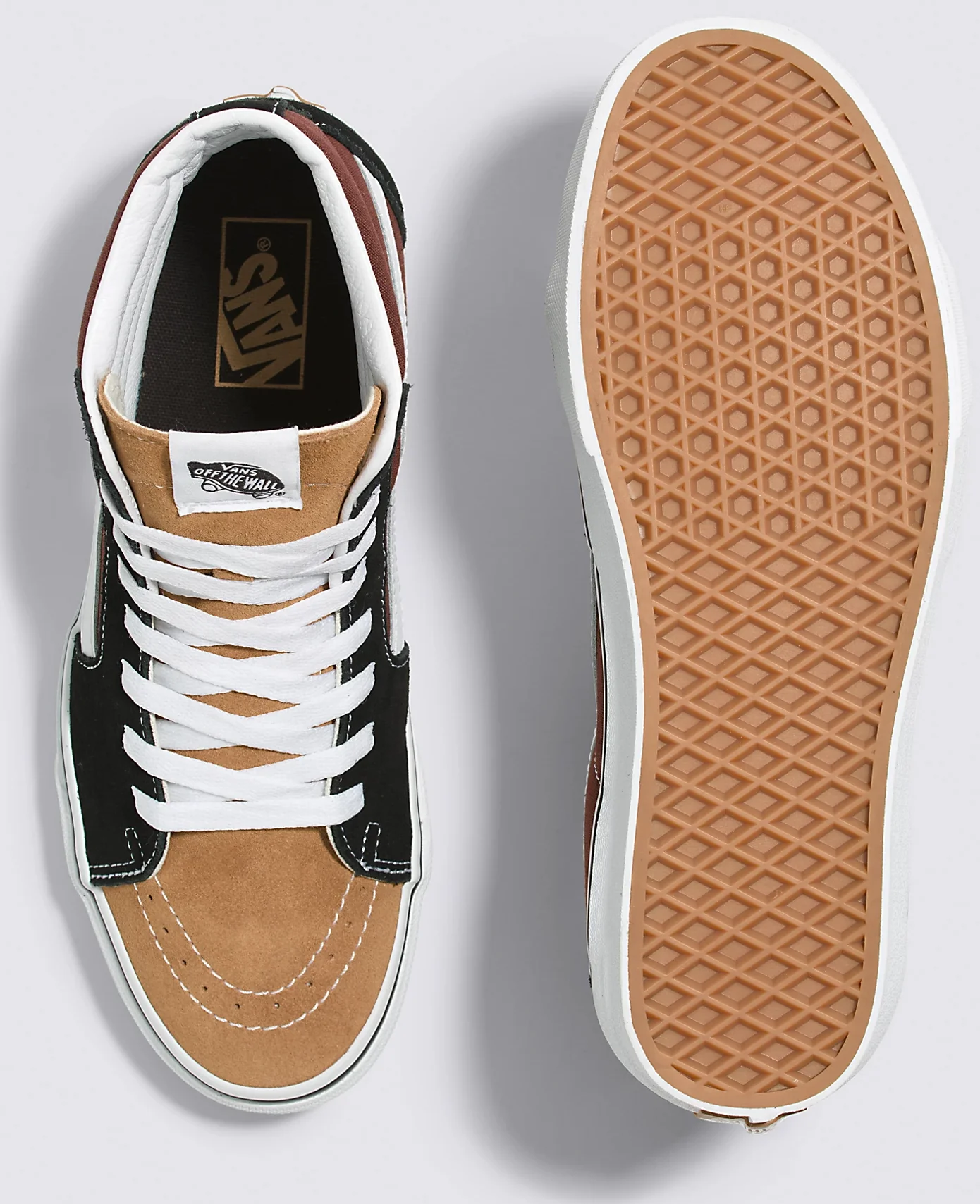 Vans - Sk8-Hi Shoes | Black Brown (Color Block) - Image 5