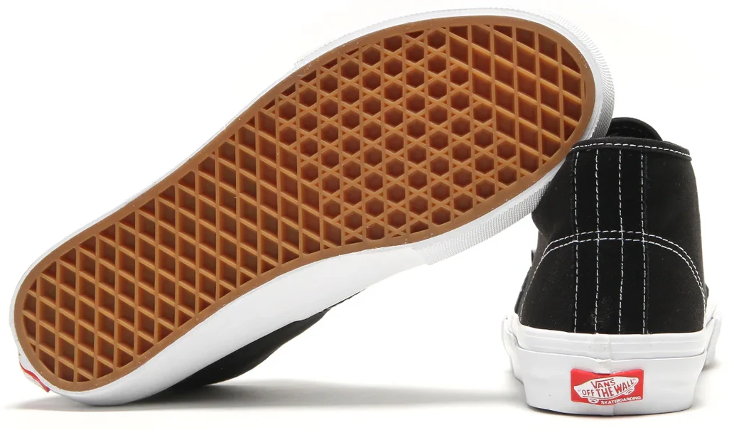 Vans - Skate Authentic Mid Shoes | Black White - Image 4