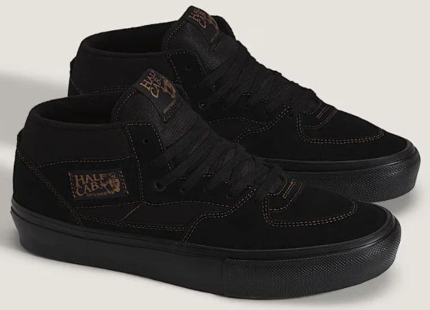 Vans - Skate Half Cab Shoes | Black Black Brown - Image 3
