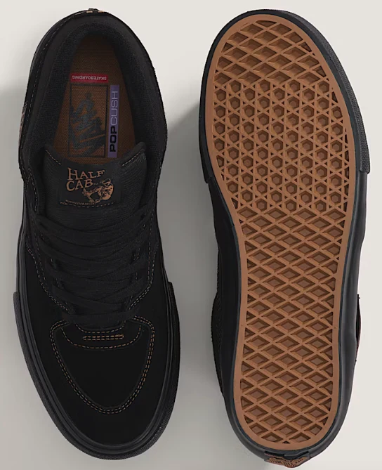 Vans - Skate Half Cab Shoes | Black Black Brown - Image 4