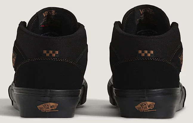 Vans - Skate Half Cab Shoes | Black Black Brown - Image 5