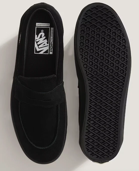 Vans - Skate Loafer Shoes | Black Black (Suede) - Image 4