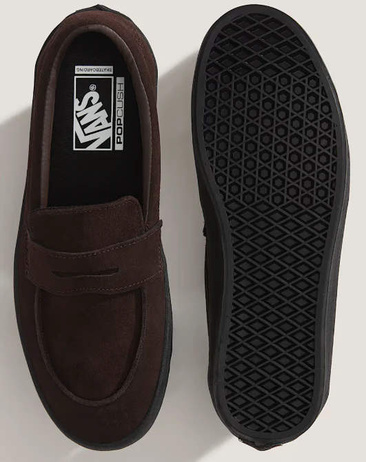 Vans - Skate Loafer Shoes | Brown Black (Suede) - Image 3