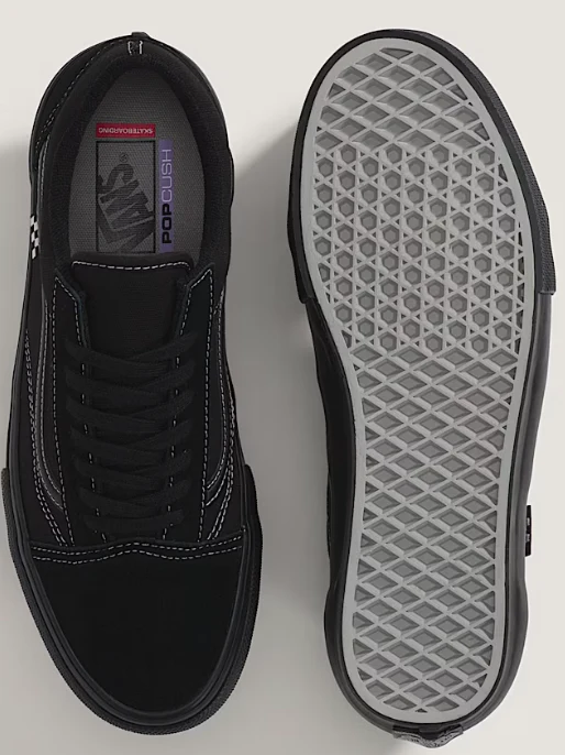Vans - Skate Old Skool Shoes | Black Black Grey - Image 4