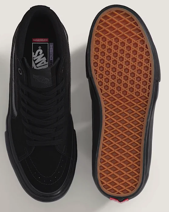 Vans - Skate Sk8-Hi Shoes | Black Black - Image 4