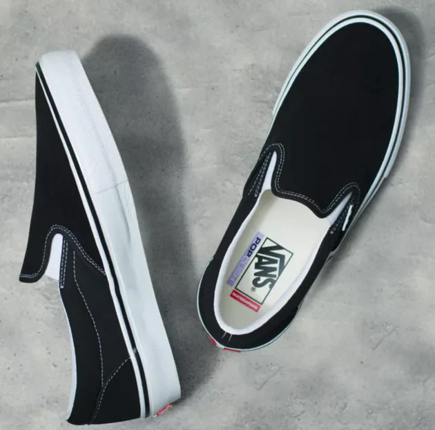 Vans - Skate Slip-On Shoes | Black White - Image 2