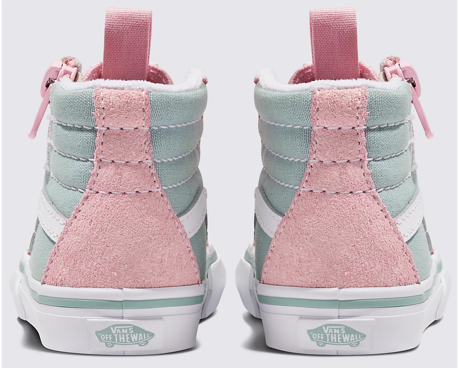Vans - Toddler Sk8-Hi Side Zip Reissue Shoes | Grey Pink (2-Tone) - Image 3