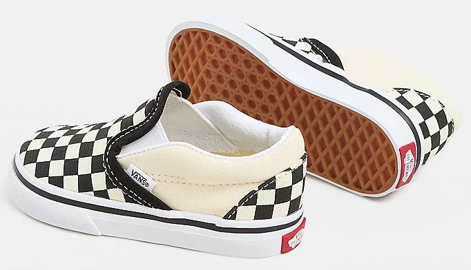 Vans - Toddler Slip-On Shoes | Black White (Checkerboard) - Image 2