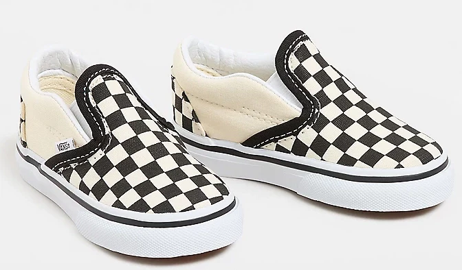 Vans - Toddler Slip-On Shoes | Black White (Checkerboard) - Image 3