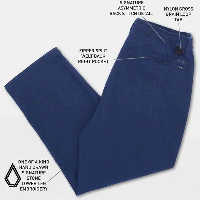 Volcom - Axel Skate Vitals Loose Tapered Pants | Navy - Image 2