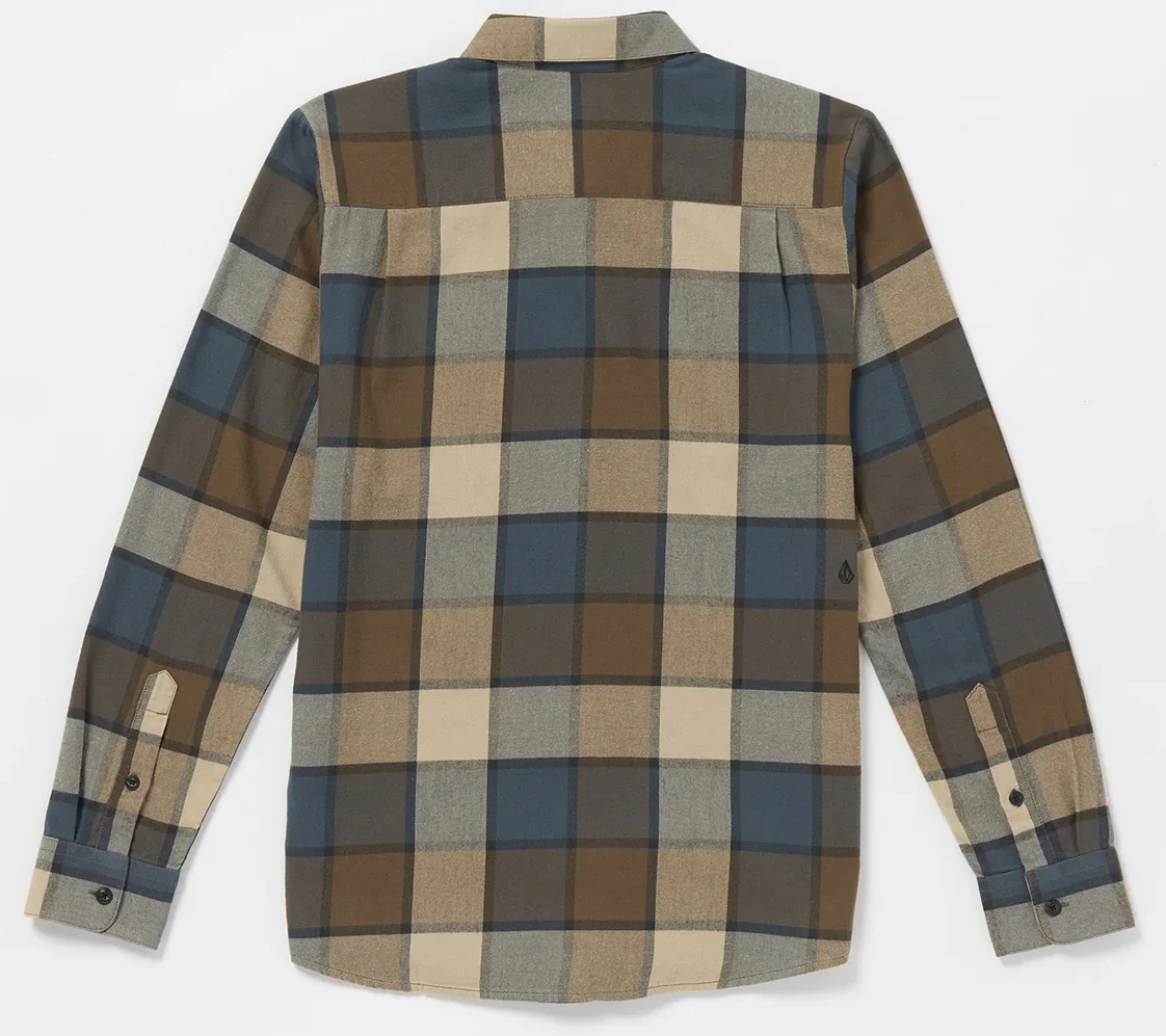 Volcom - Caden Plaid L/S Flannel Shirt | Mud - Image 2