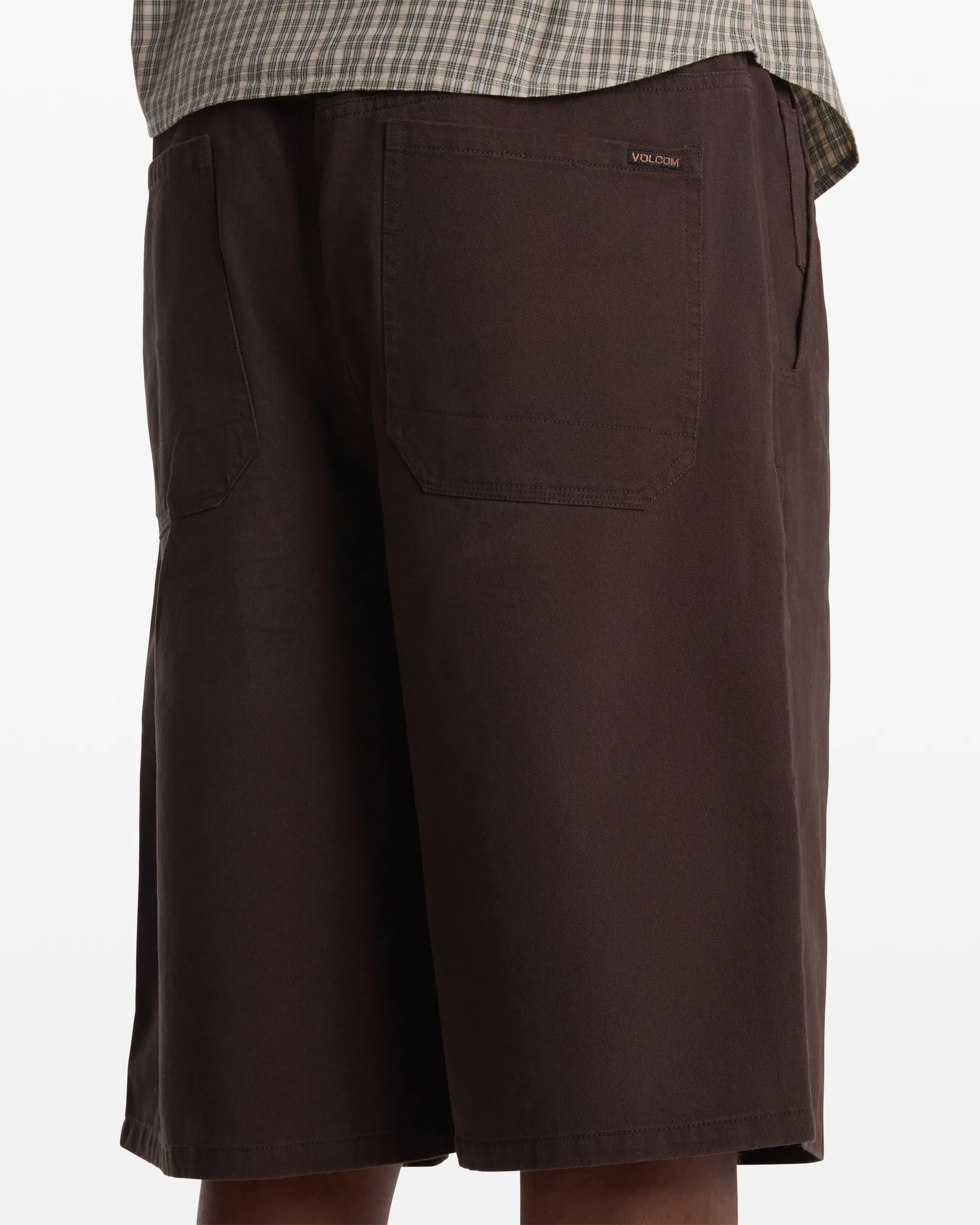 Volcom - Chillow Elastic Waist Pleat Chino Shorts | Cacao - Image 3