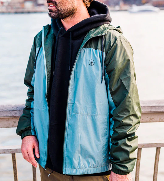 Volcom - Ermont Light Hooded Jacket | Stormy Sea