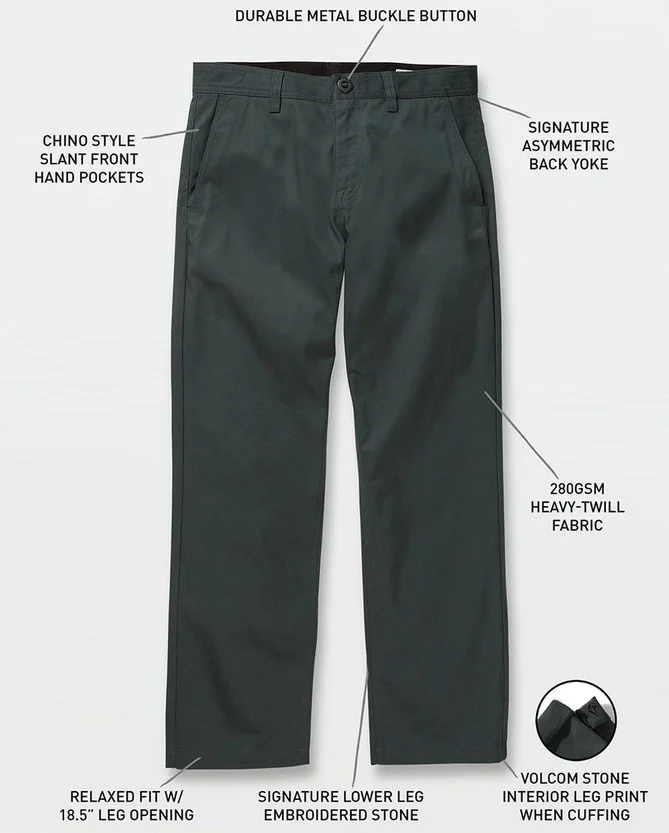 Volcom - Frickin Skate Stretch Chino Pants | Cedar Green - Image 3