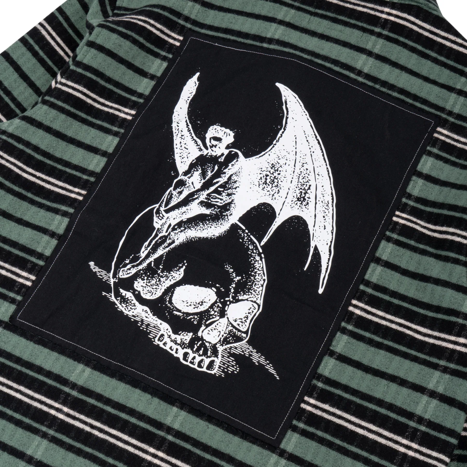 Welcome - Nimbus L/S Flannel Shirt w/ Back Patch | Duck Green - Image 3